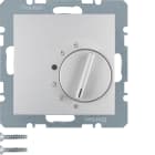 HAGER BOCCHIOTTI - Termostato, contatto di commutazione, + pezzo c.le Serie B.7 alu opac, vern.