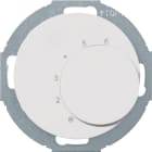 HAGER BOCCHIOTTI - Termostato cont. di commutaz. + pezzo c.le Serie 1930/R.classic bianco pol. luc.