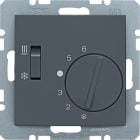 HAGER BOCCHIOTTI - Termostato, deviat., + pezzo c.le + comm. Estate/Inverno S.1 antrac.opac