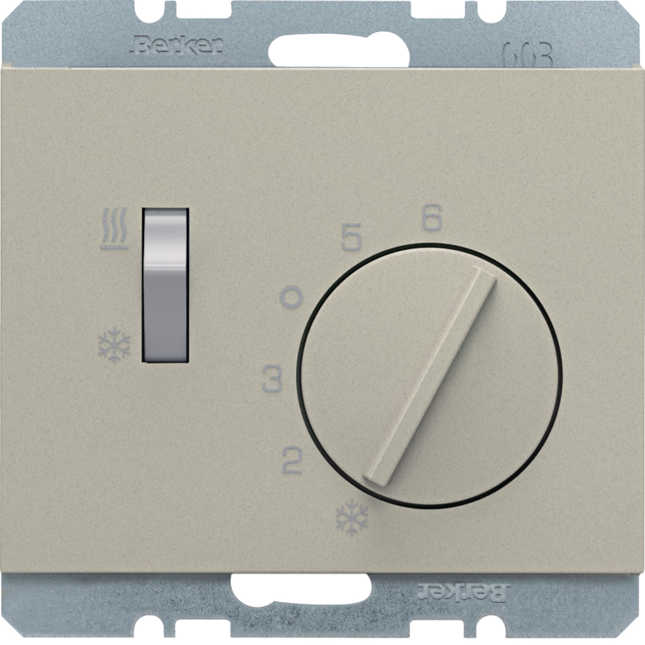 HAGER BOCCHIOTTI - Termostato, deviat., + pezzo c.le + comm. Estate/Inverno K.5 acciaio inox