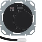 HAGER BOCCHIOTTI - Termostato cont. NA + pezzo c.le x risc. a pavim. Serie R.1/R.3 nero luc.