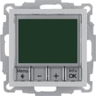 HAGER BOCCHIOTTI - Termostato, cont. NA, + pezzo c.le Serie B.7 alu opac, vern.