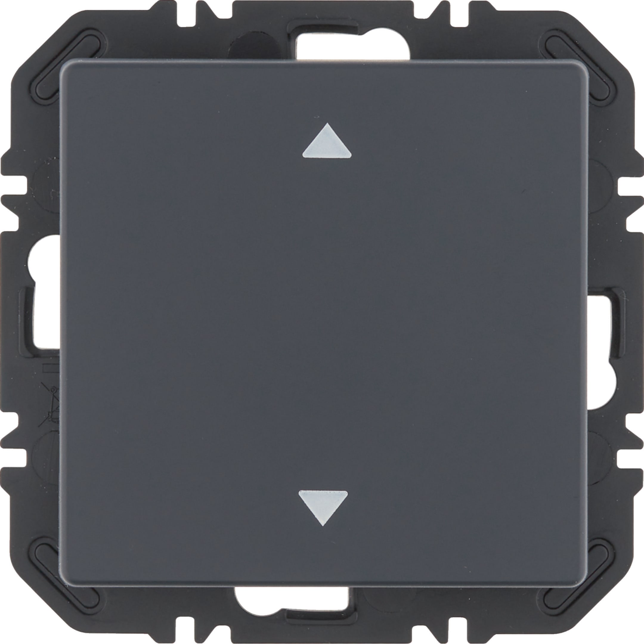 HAGER BOCCHIOTTI - Modulo EnOcean con bilanciere con simbolo frecce, Q.x velluto vern. antracite