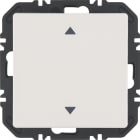 HAGER BOCCHIOTTI - Modulo EnOcean con bilanciere con simbolo frecce, Q.x velluto bianco polare