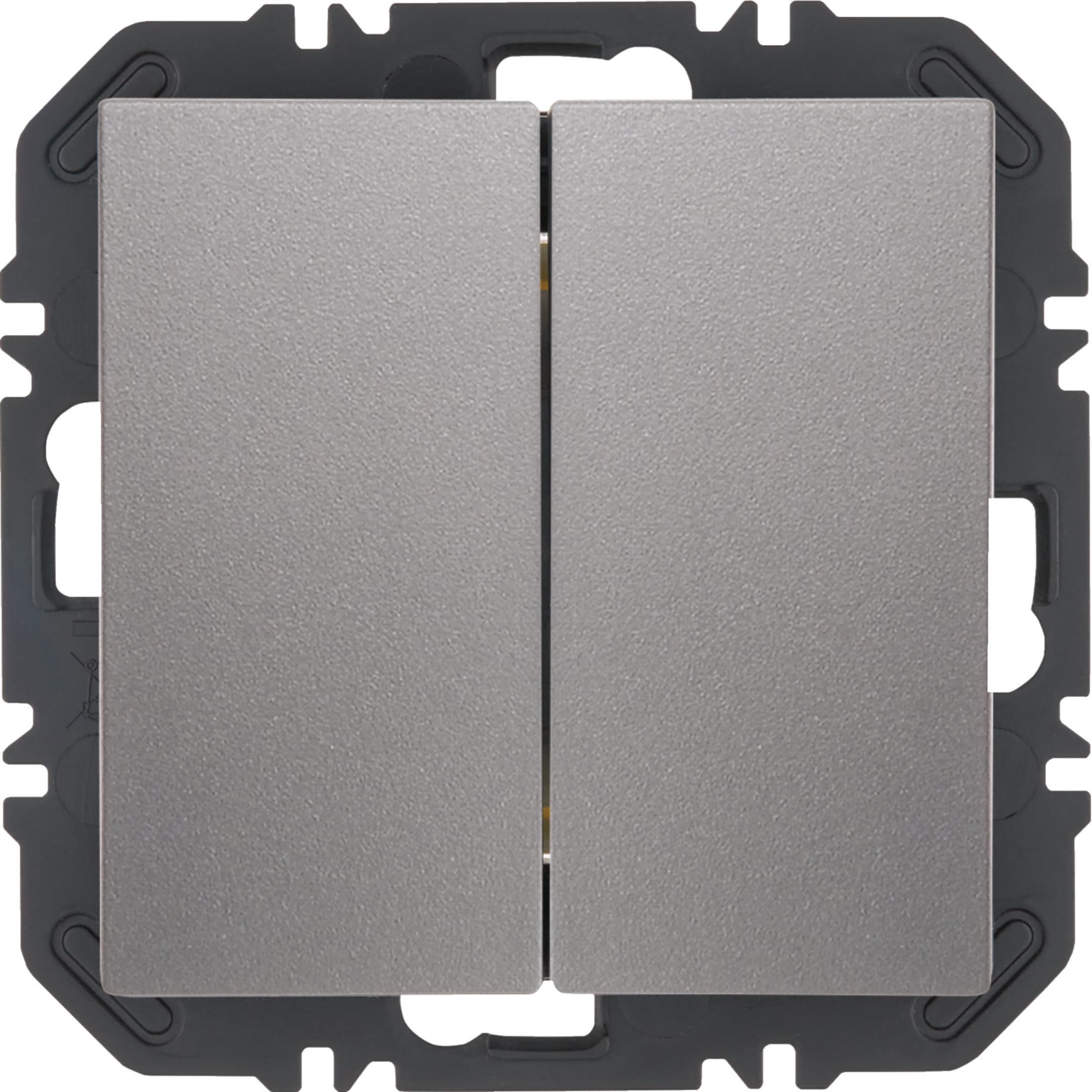 HAGER BOCCHIOTTI - Pulsanti Friends of Hue 2 IN, B.x, alluminio velluto verniciato