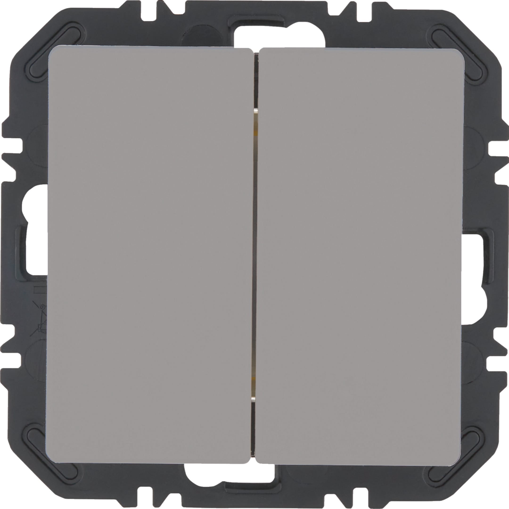 HAGER BOCCHIOTTI - Pulsanti Friends of Hue 2 IN, Q.x, velluto alluminio