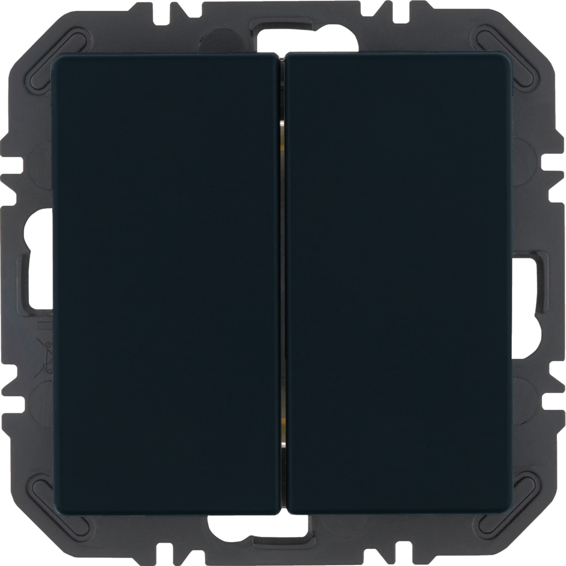 HAGER BOCCHIOTTI - Pulsanti Friends of Hue 2 IN,Q.x,antracite velluto