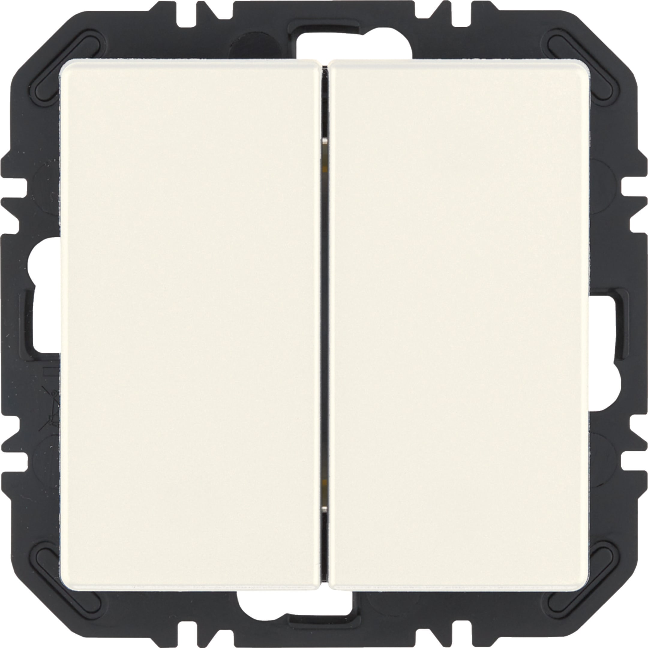 HAGER BOCCHIOTTI - Pulsanti Friends of Hue 2 IN, Q.x, bianco polare velluto