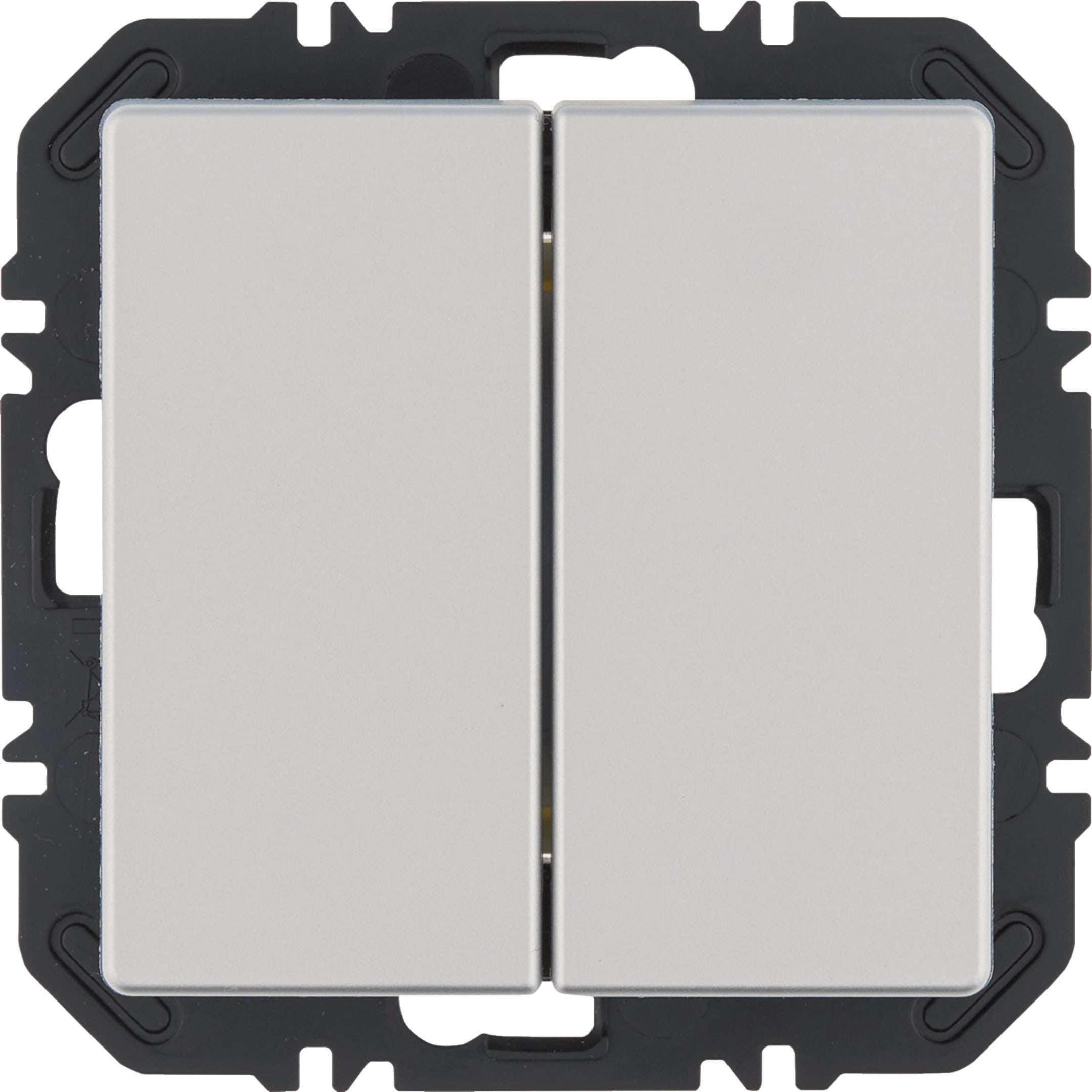 HAGER BOCCHIOTTI - Modulo EnOcean con bilanciere doppio,  Q.x alluminio verniciato velluto