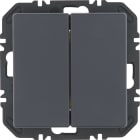 HAGER BOCCHIOTTI - Modulo EnOcean con bilanciere doppio, Q.x velluto verniciato antracite