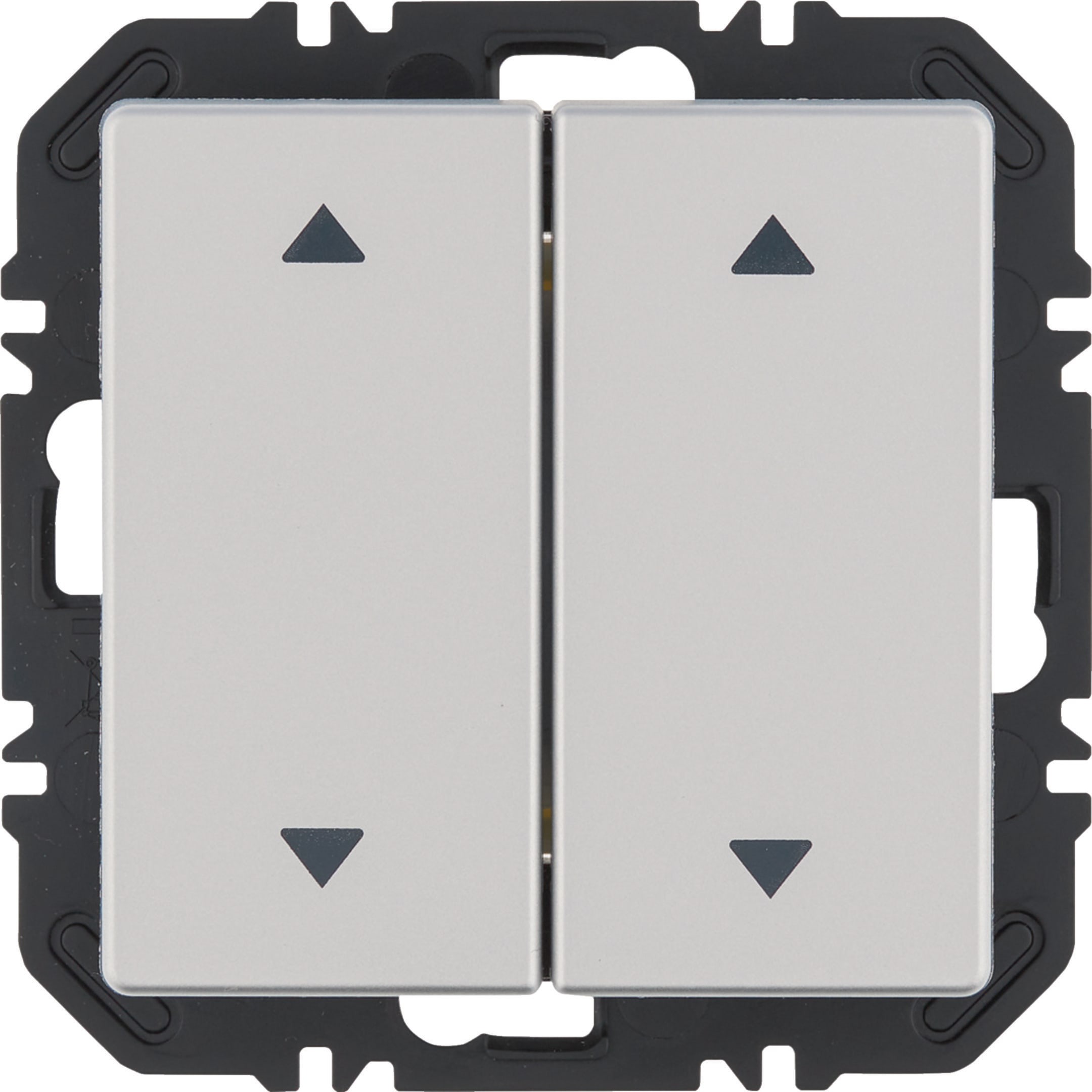 HAGER BOCCHIOTTI - Modulo EnOcean con bilanciere doppio con frecce,  Q.x allum. verniciato velluto