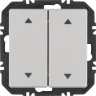 HAGER BOCCHIOTTI - Modulo EnOcean con bilanciere doppio con frecce, Q.x allum. verniciato velluto