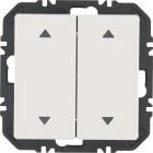 HAGER BOCCHIOTTI - Modulo EnOcean con bilanciere doppio con frecce, Q.x velluto bianco polare