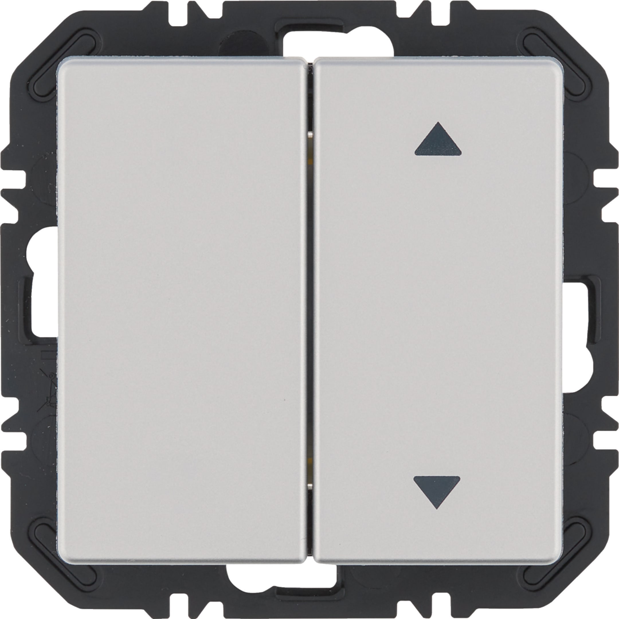 HAGER BOCCHIOTTI - Modulo EnOcean con bilanc, doppio con frecce a lato,  Q.x allum. vern. velluto