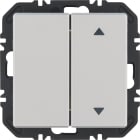 HAGER BOCCHIOTTI - Modulo EnOcean con bilanc, doppio con frecce a lato, Q.x allum. vern. velluto