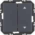 HAGER BOCCHIOTTI - Modulo EnOcean con bilanc, doppio con frecce a lato, Q.x velluto vern. antracite