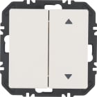 HAGER BOCCHIOTTI - Modulo EnOcean con bilanc, doppio con frecce a lato, Q.x velluto bianco polare