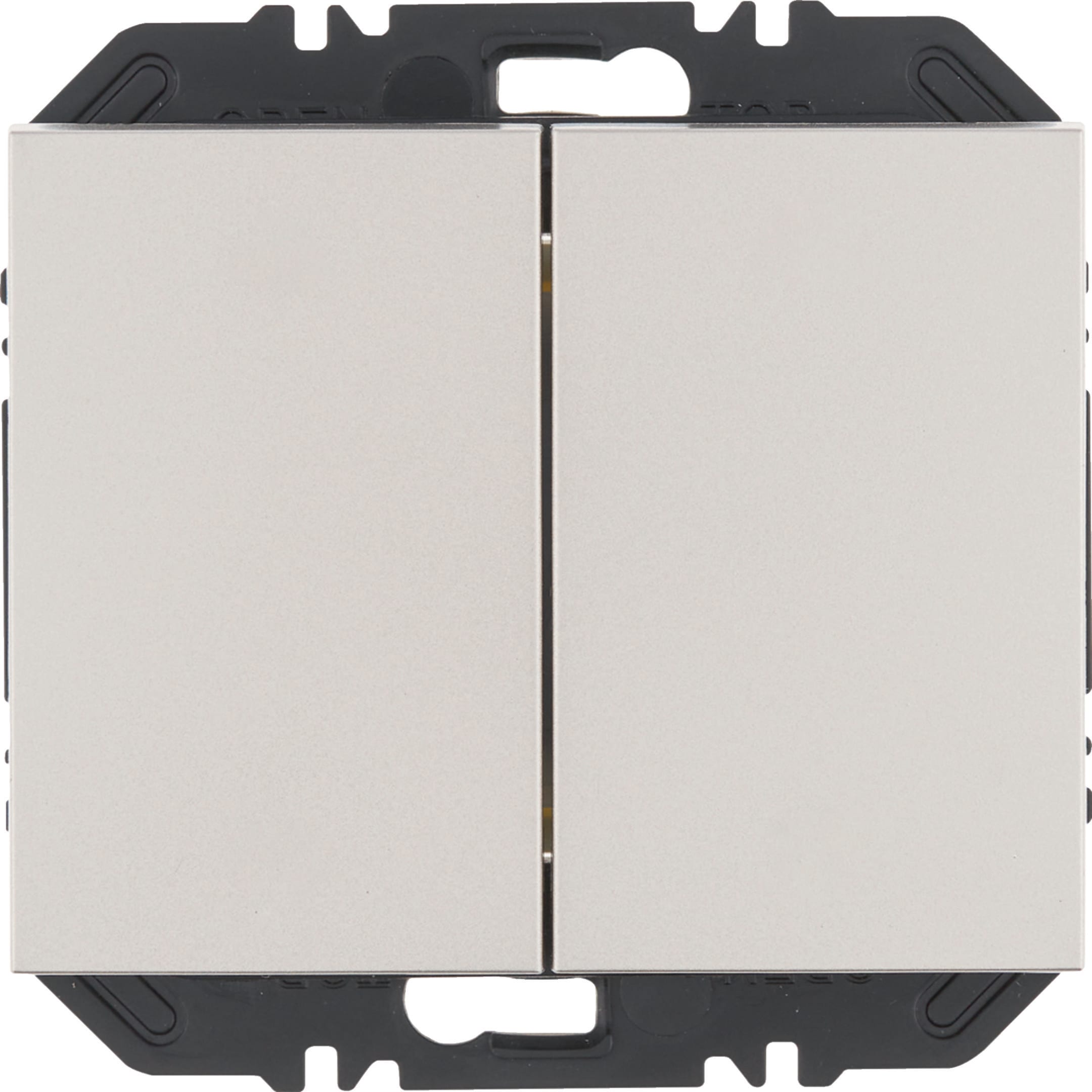 HAGER BOCCHIOTTI - Modulo EnOcean con bilanciere doppio, K.x acciaio inox verniciato opaco