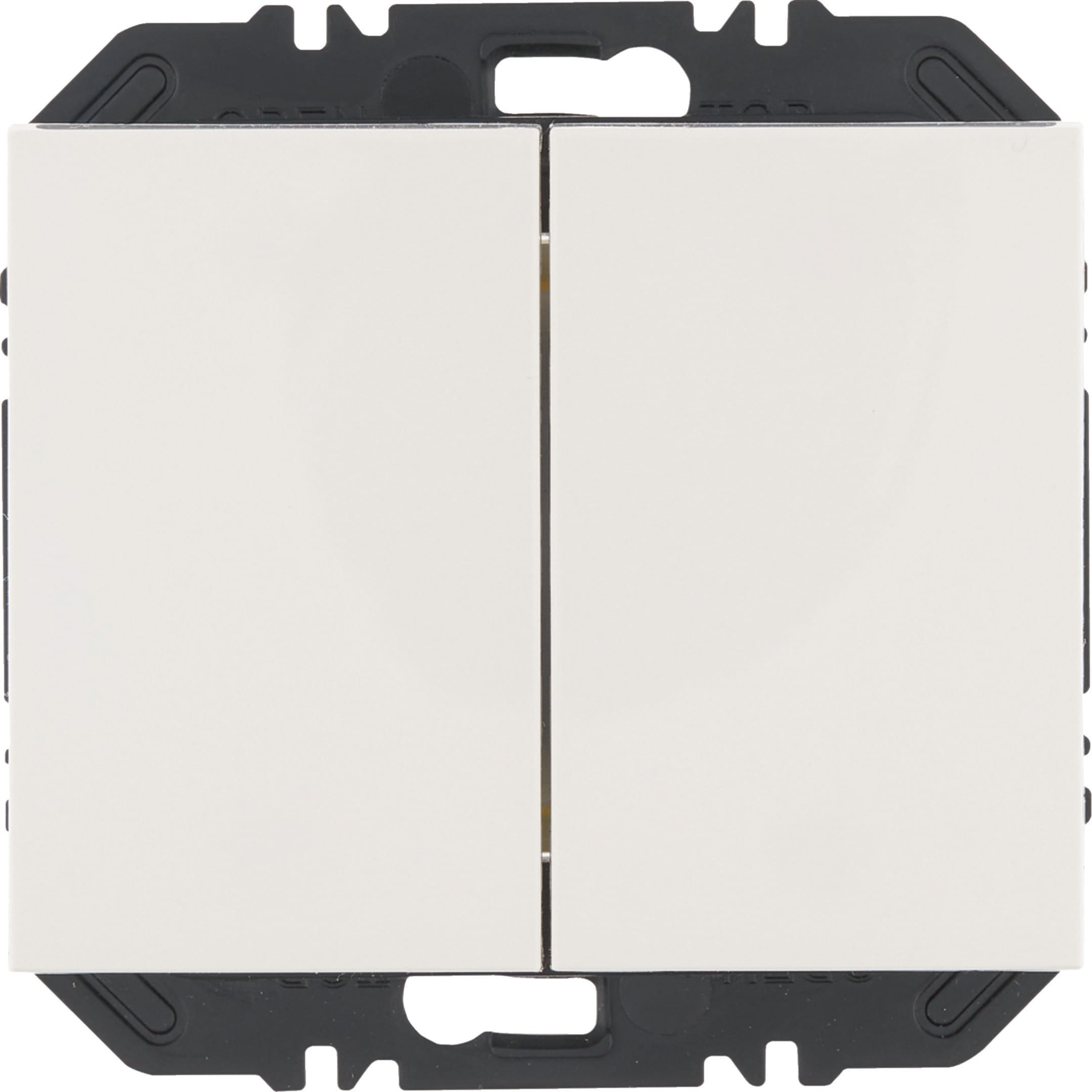 HAGER BOCCHIOTTI - Modulo EnOcean con bilanciere doppio, K.x bianco polare