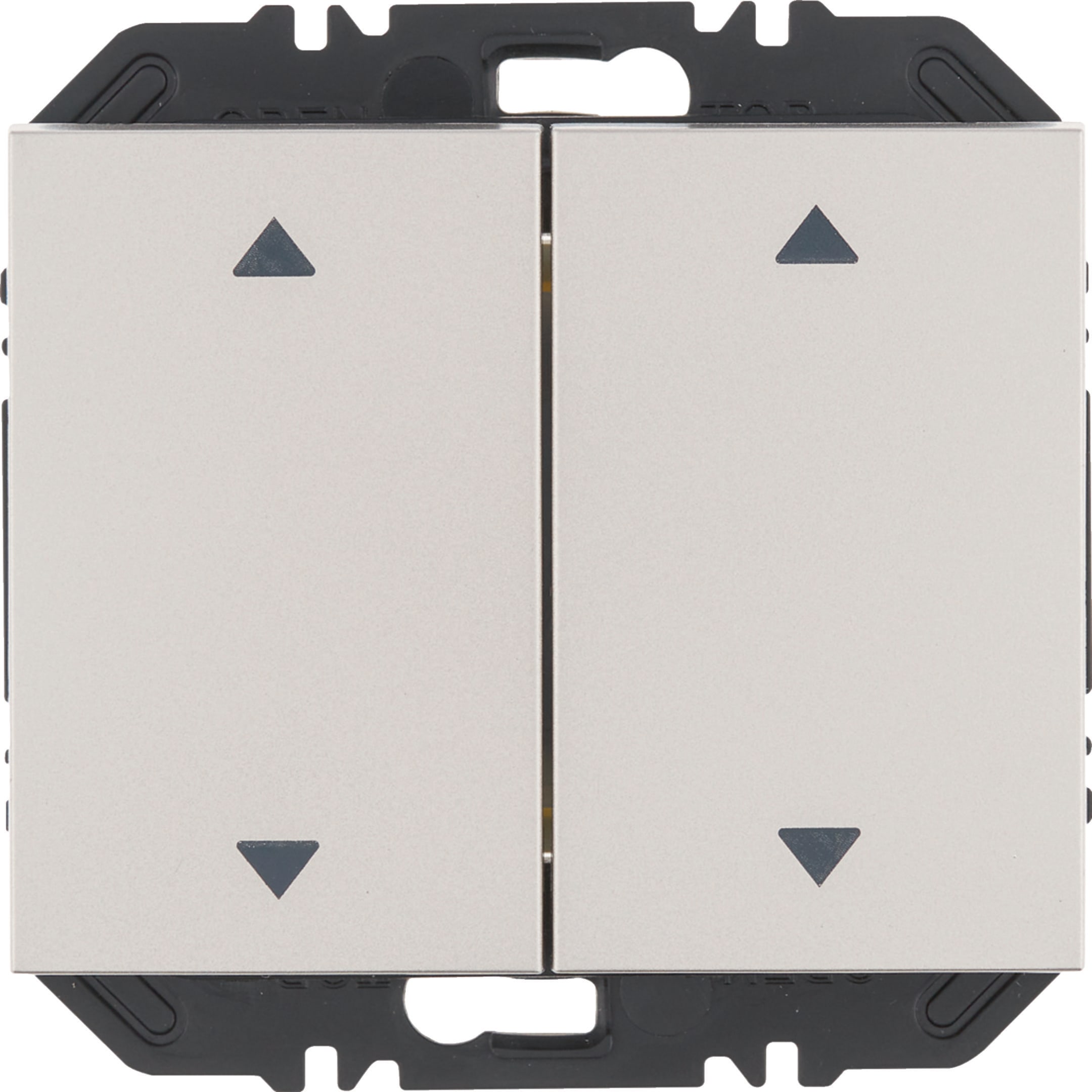 HAGER BOCCHIOTTI - Modulo EnOcean con bilanciere doppio con frecce, K.x acciaio inox vern. opaco