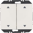 HAGER BOCCHIOTTI - Modulo EnOcean con bilanciere doppio con frecce, K.x bianco polare