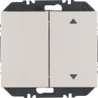 HAGER BOCCHIOTTI - Modulo EnOcean con bilanc, doppio con frecce a lato, K.x acciaio inox vern.opaco