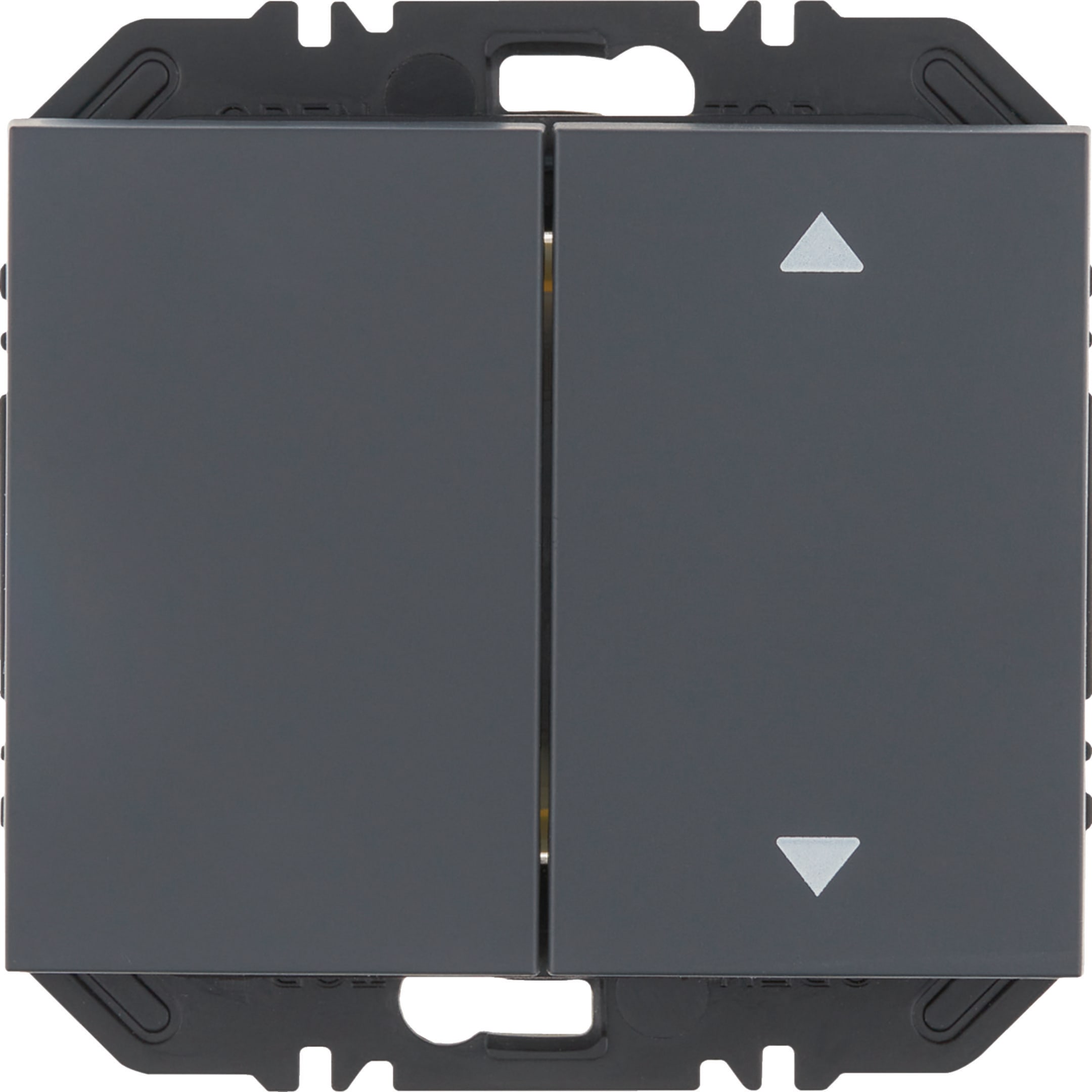 HAGER BOCCHIOTTI - Modulo EnOcean con bilanciere doppio con frecce su un lato, K.x antracite opaco