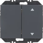 HAGER BOCCHIOTTI - Modulo EnOcean con bilanciere doppio con frecce su un lato, K.x antracite opaco