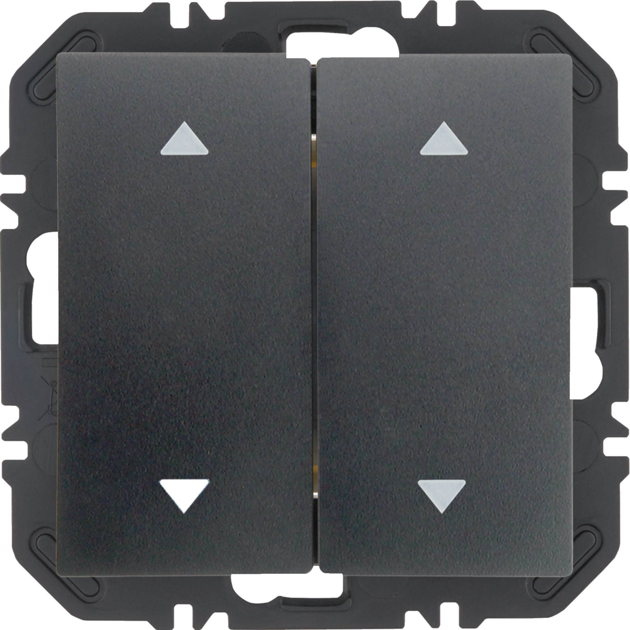 HAGER BOCCHIOTTI - Modulo EnOcean con bilanciere doppio con frecce, S.1/B.x antracite opaco