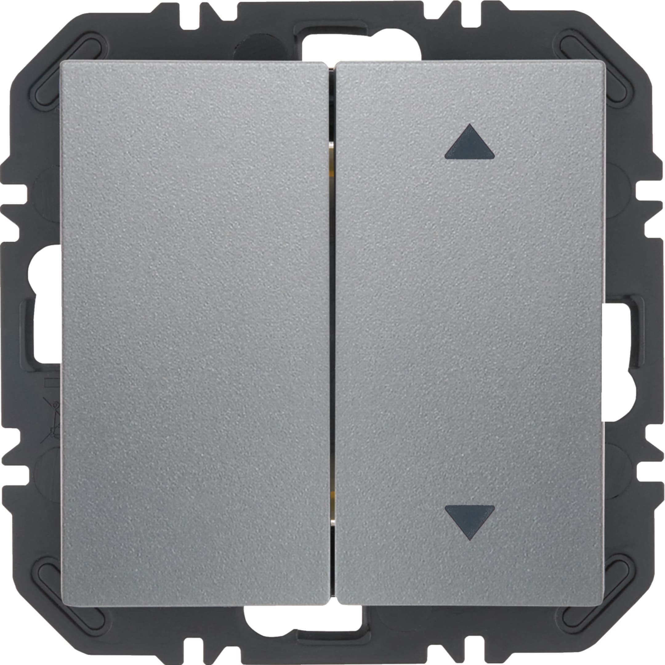 HAGER BOCCHIOTTI - Modulo EnOcean con bilanc, doppio con frecce a lato, S.1/B.x allum. vern. opaco