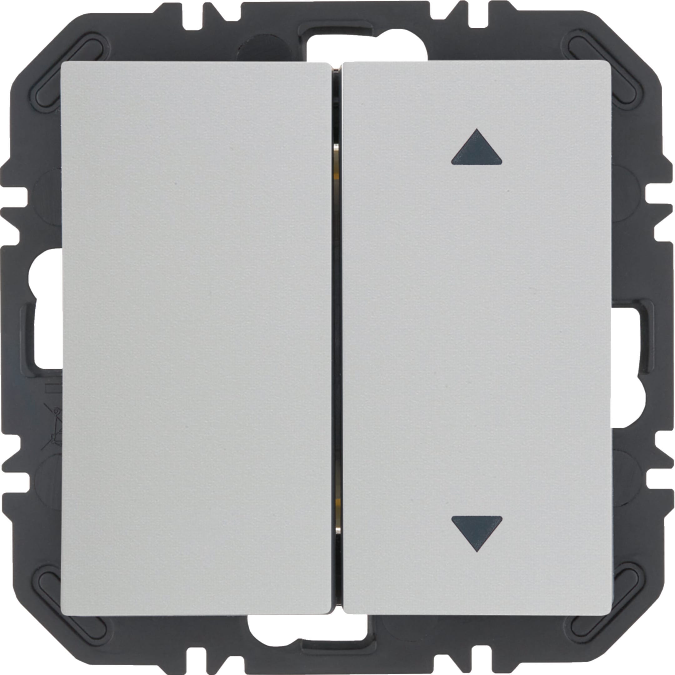 HAGER BOCCHIOTTI - Modulo EnOcean con bilanc, doppio con frecce a lato, S.1/B.x bianco pol. lucido