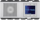 HAGER BOCCHIOTTI - Radio Touch con altoparlante DAB+, K.x alluminio laccato opaco