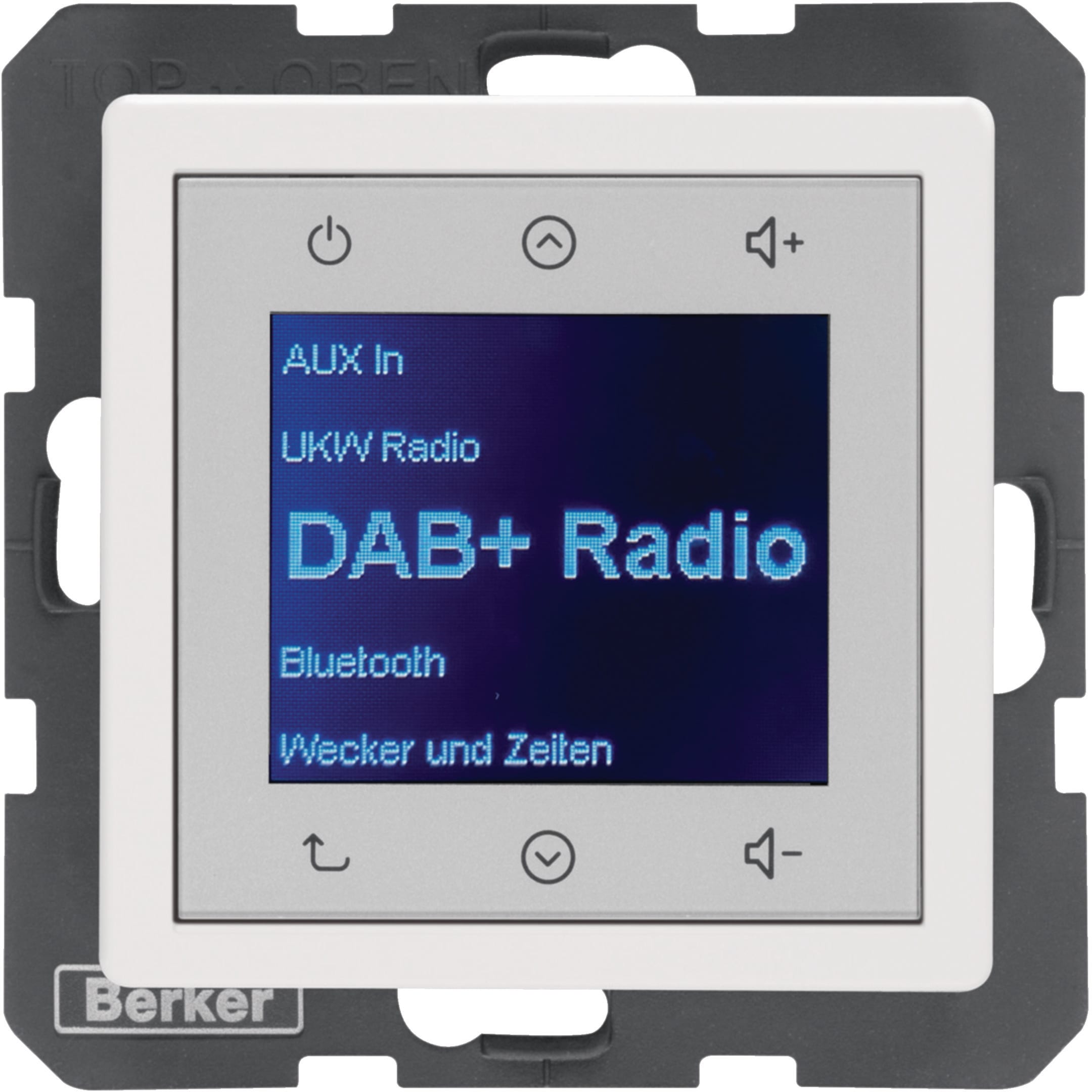 HAGER BOCCHIOTTI - Radio Touch DAB+ / Bluetooth, velluto bianco polare Q.x