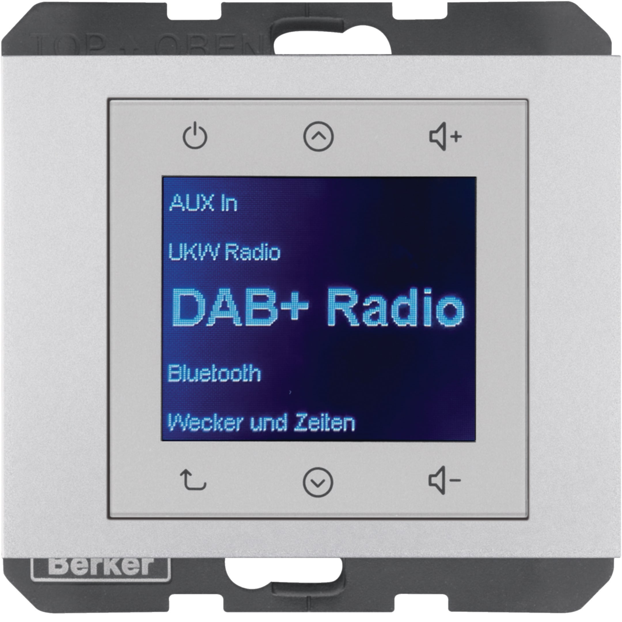 HAGER BOCCHIOTTI - Radio Touch DAB+ / Bluetooth, K.x alluminio laccato opaco