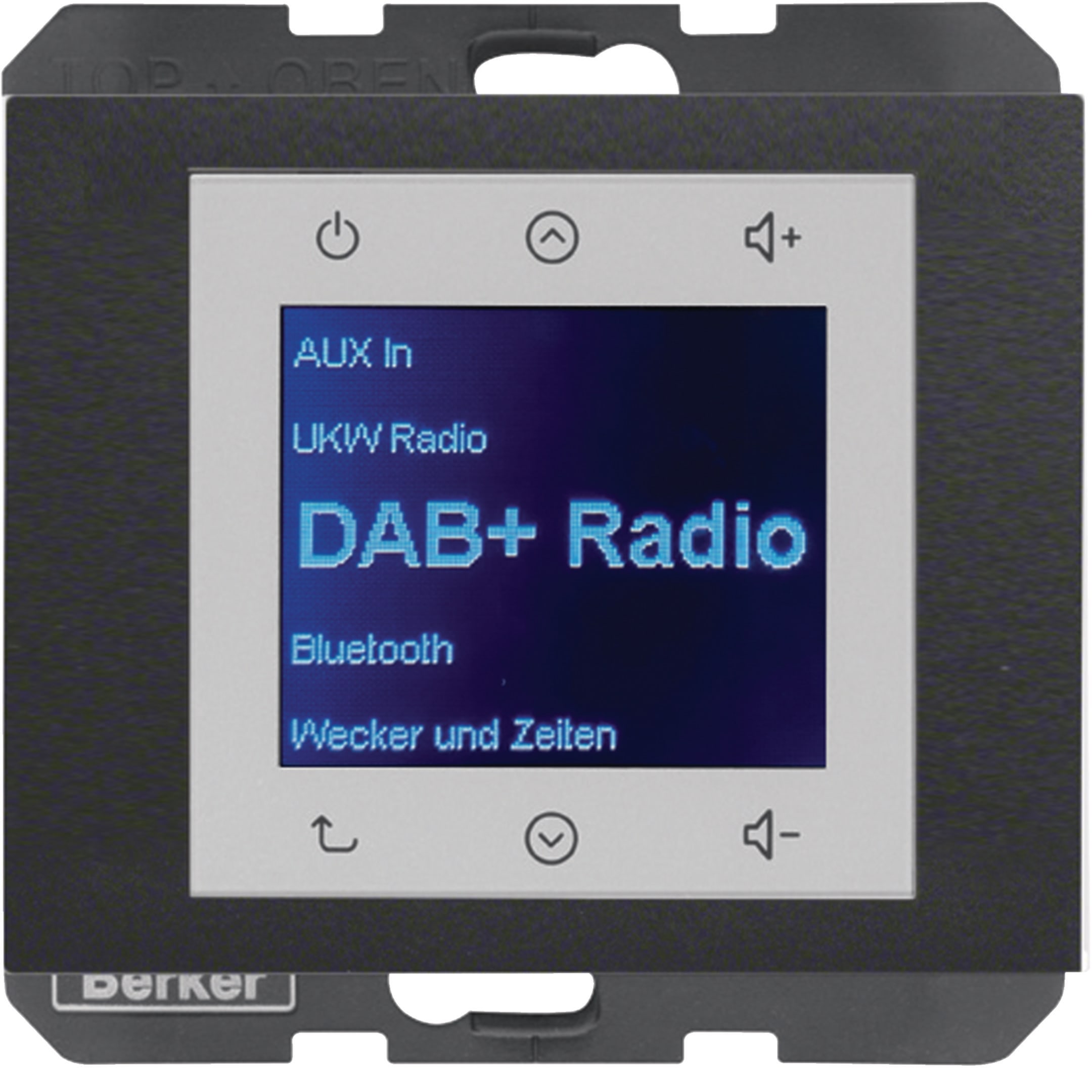 HAGER BOCCHIOTTI - Radio Touch DAB+ / Bluetooth, finitura K.x antracite opaco
