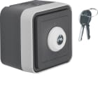 HAGER BOCCHIOTTI - Comm. chiave con stampa da muro mors. ingr. separ. Serie W.1 grigio/gri chiar op