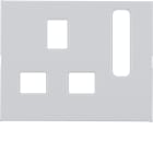 HAGER BOCCHIOTTI - Pezzo c.le x prese, BRITISH STANDARD disinseribile Serie K.1 Bianco pol. Lucid