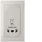 HAGER BOCCHIOTTI - Presa senza messa a terra per rasoio elettrico, S.1 bianco polare opaco