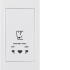 HAGER BOCCHIOTTI - Presa senza messa a terra per rasoio elettrico, K.1 bianco polare