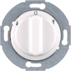 HAGER BOCCHIOTTI - Commut. a manopola unipolare x venez. + pezzo c.le Serie 1930/Glas bianco pol.