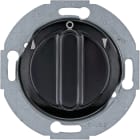 HAGER BOCCHIOTTI - Commut. a manopola unipol. x venez. unipol. + pezzo c.le Serie 1930/Glas nero