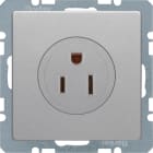 HAGER BOCCHIOTTI - Presa con messa a terra USA/CANADA NEMA 5-15 R Q.1/Q.3 alu velluto, verniciato