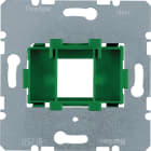 HAGER BOCCHIOTTI - Piastra supporto con alloggiam. verde singola x Modular Jack communicazione