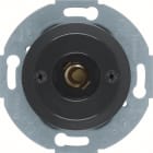 HAGER BOCCHIOTTI - puls./spia lum. E10, contatto di chiusura + pezzo c.le Serie 1930/Glas nero luc.