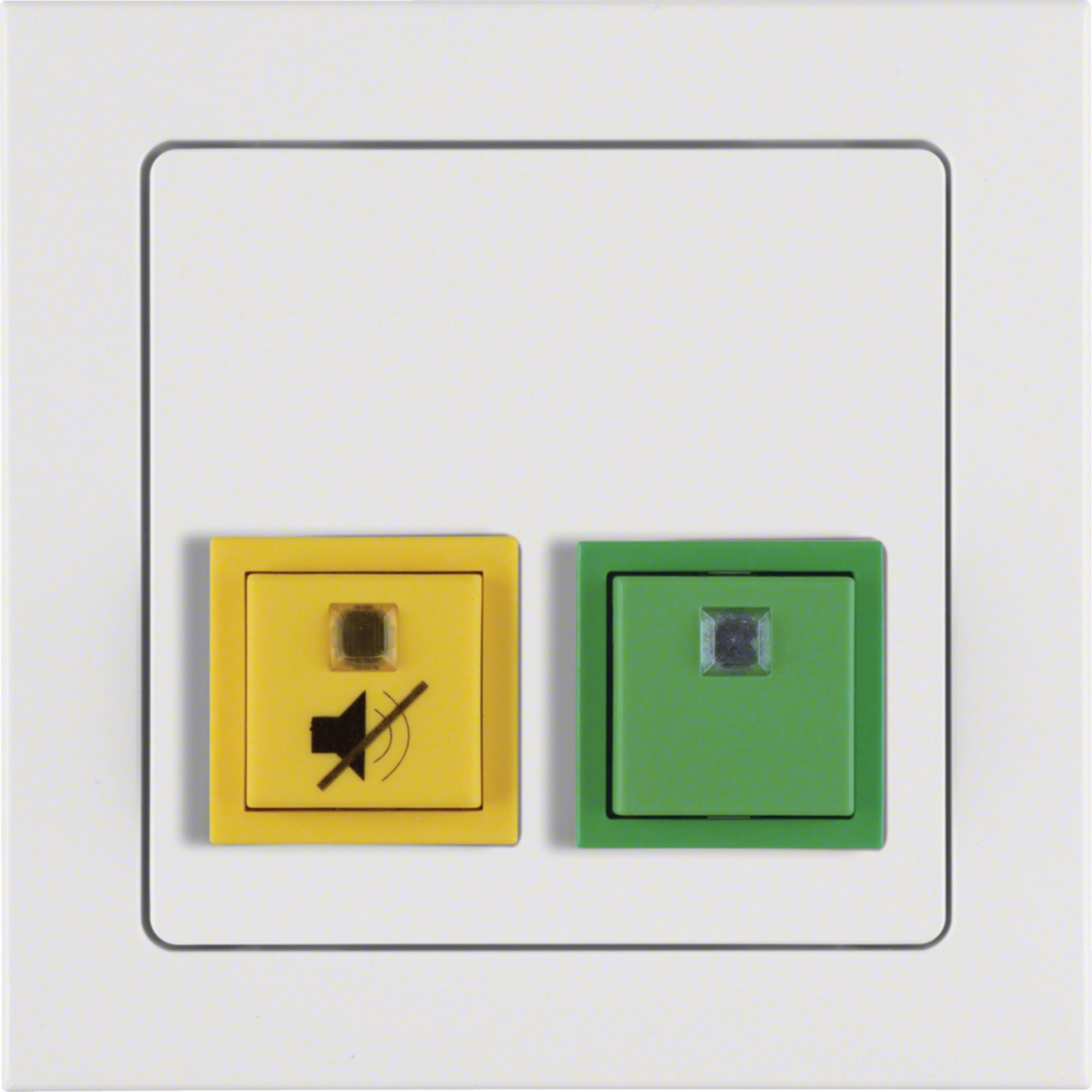 HAGER BOCCHIOTTI - Pulsante di arresto/presenza con cornice Berker Q.3?bianco polare velluto