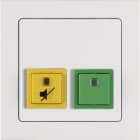 HAGER BOCCHIOTTI - Pulsante di arresto/presenza con cornice Berker Q.3?bianco polare velluto