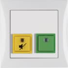 HAGER BOCCHIOTTI - Pulsante di arresto/presenza con cornice Berker S.1 bianco polare lucido