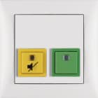 HAGER BOCCHIOTTI - Pulsante di arresto/presenza con cornice Berker S.1 bianco polare opaco