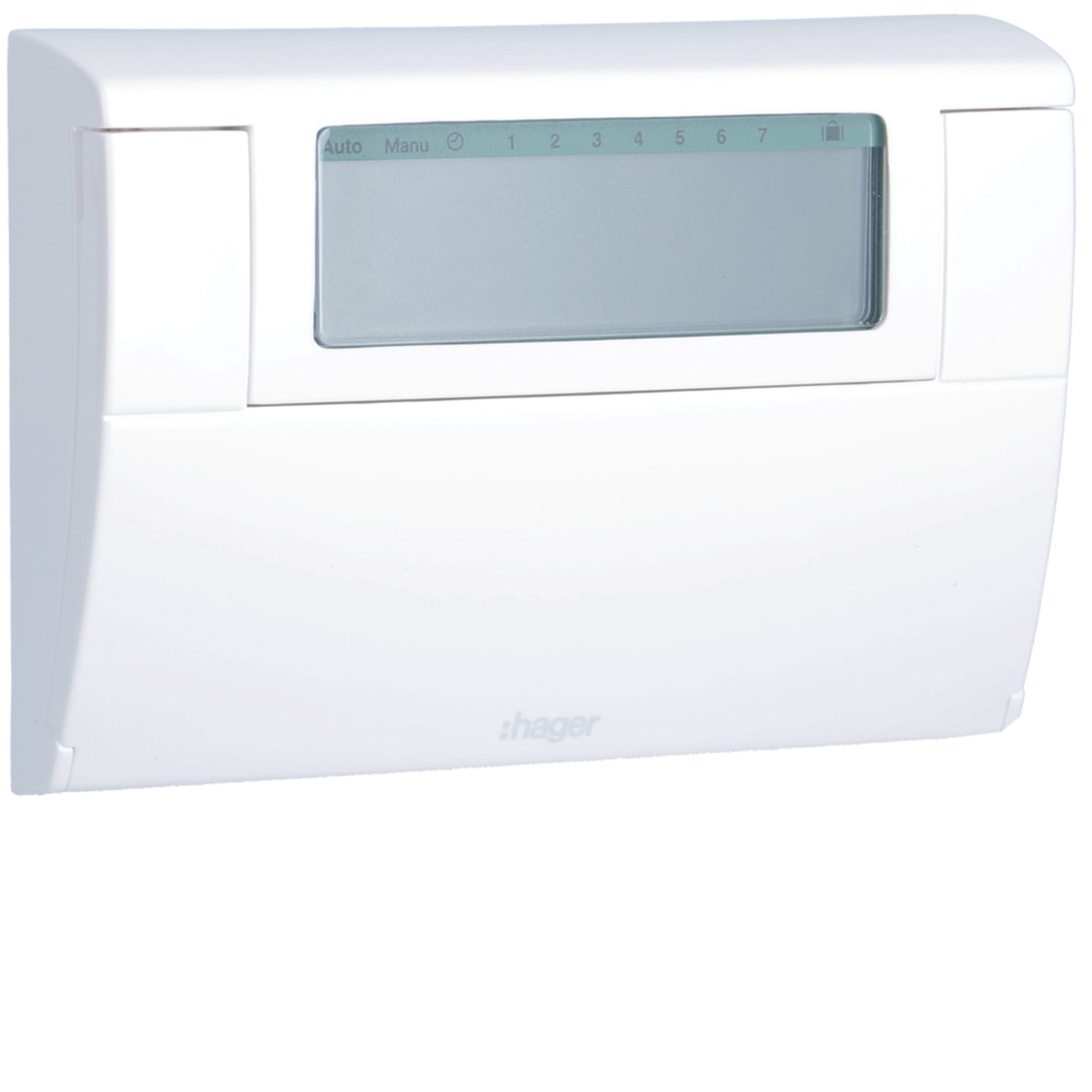 HAGER BOCCHIOTTI - Cronotermostato digitale settimanale a batterie 1 contatto in scambio 8A bianco