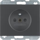 HAGER BOCCHIOTTI - Presa con spinotto di messa a terra Berker K.1 antracite opaco, verniciato